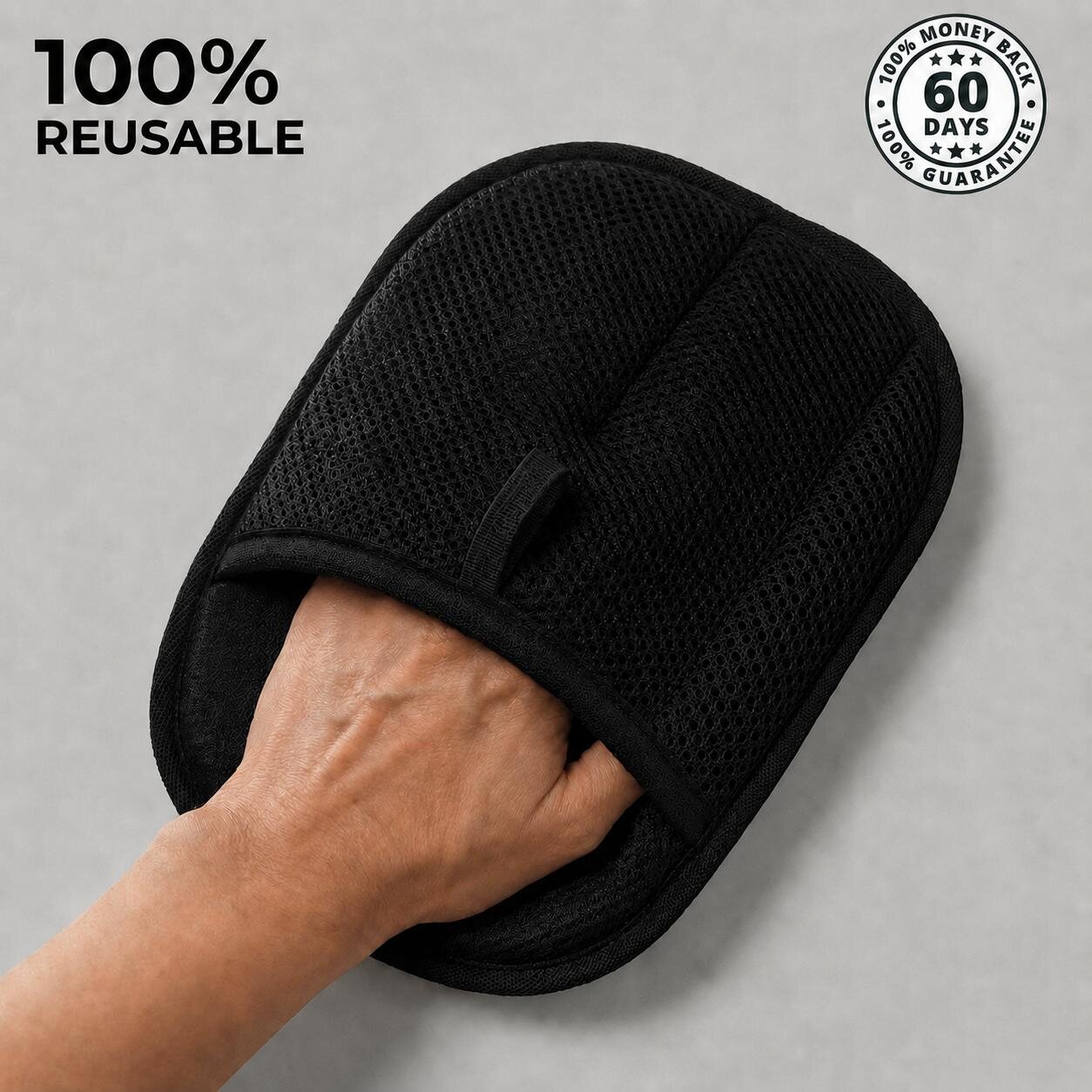 FurEraser black reusable pet hair remover glove